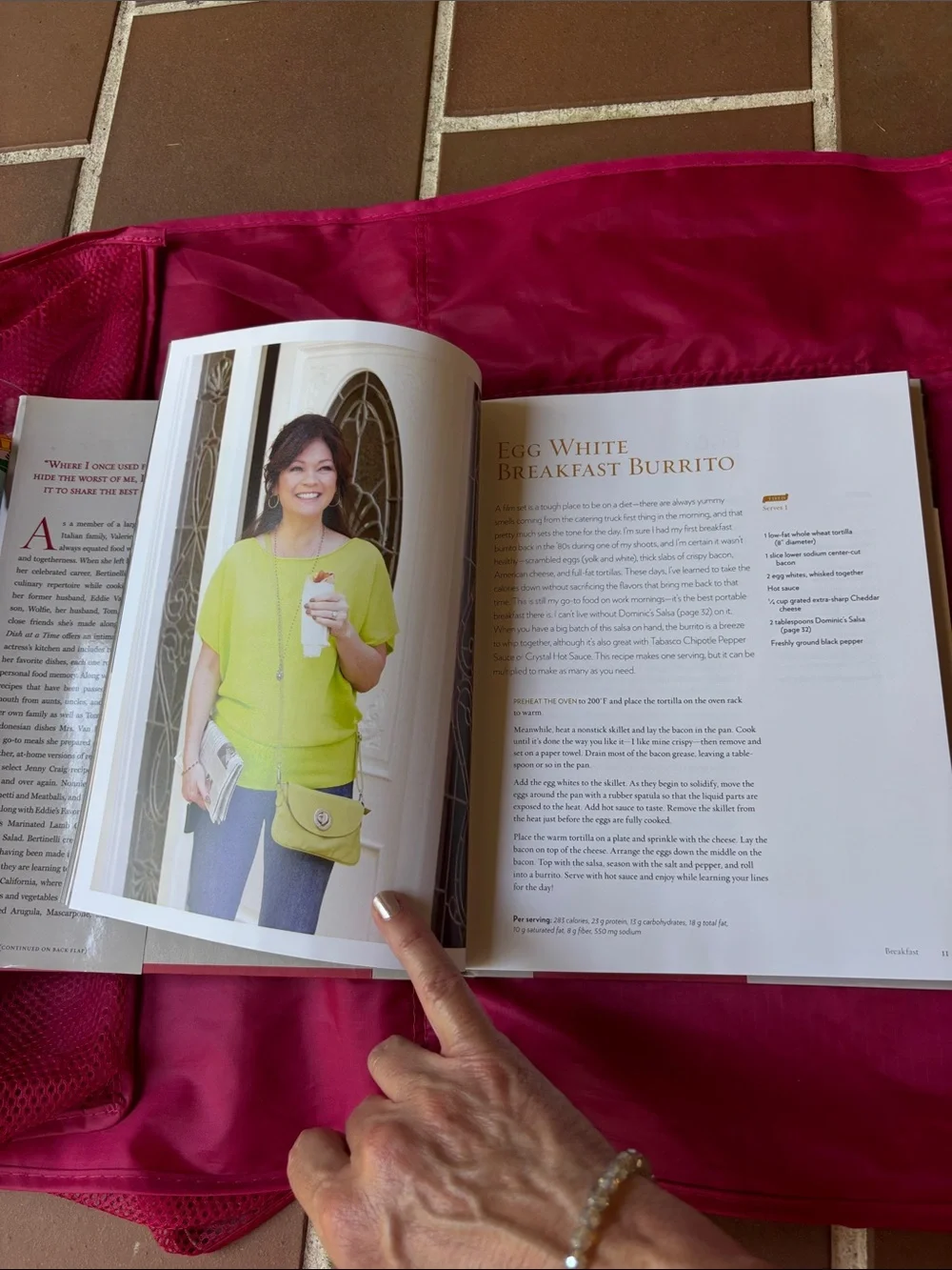 Valerie Bertinelli One Dish at a Time hardback cookbook 242 pgs. Good shape